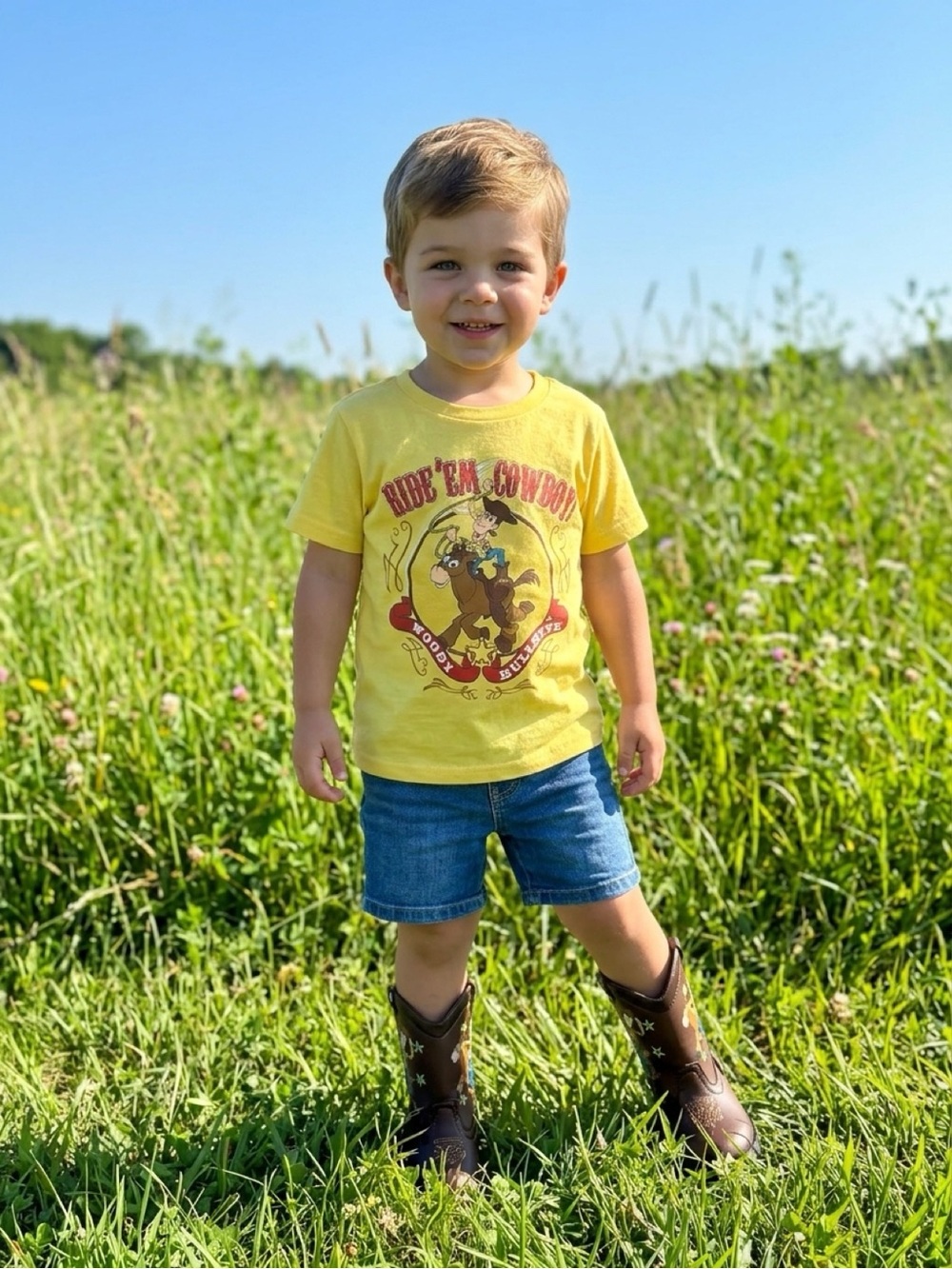 Disney-Toy Story Bundle Cowboy Graphic boots and Tee - Short Sleeve